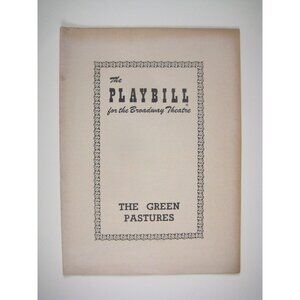 1951 Playbill The Green Pastures Broadway Theatre Program Wigreen Company
